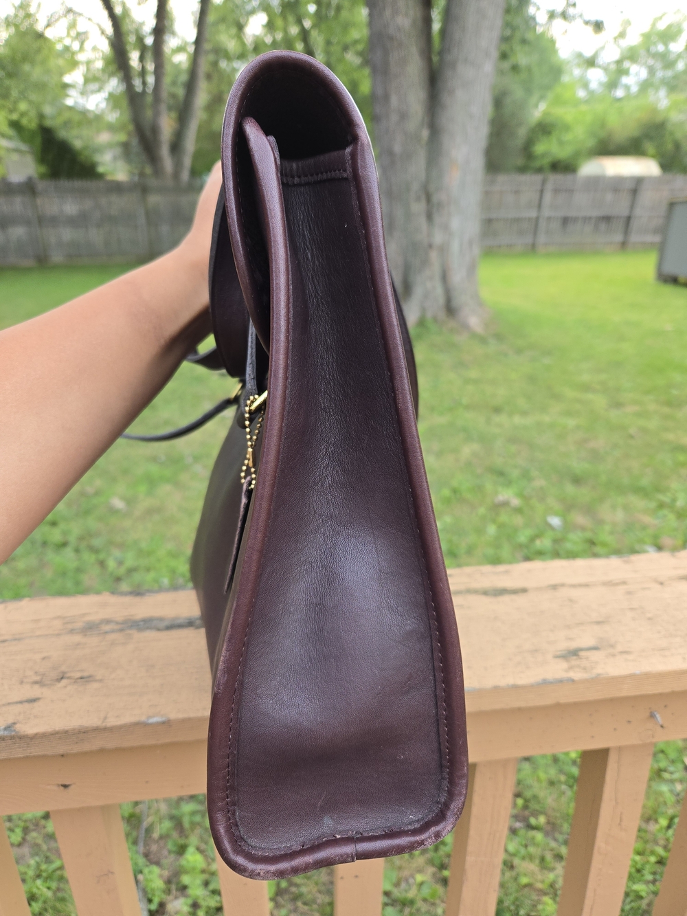 Coach Vintage Envelope Portofolio Brown Leather Style 5190 Tote Bag #6837 - Picture 4 of 8